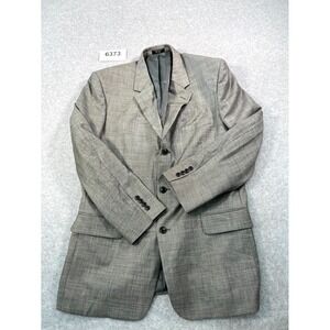 Paulo Solari Blazer Jacket Men 44L Gray Glen Plaid Wool Athletic Fit Notch Lapel